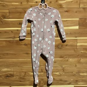 petit lem sleeper - lilac with flower pattern - size 12m